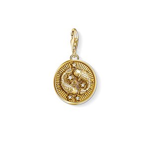 Thomas Sabo Charm-Anhänger Sternzeichen Fische aus vergoldetem 925 Sterling Silber