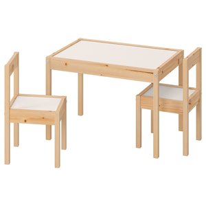 LÄTT Kindertisch mit 2 Stühlen