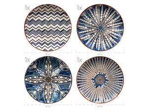 Platzteller-Set „Iberico Blue“