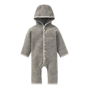 Wollfleece-Overall mit Klappbündchen aus Merinowolle