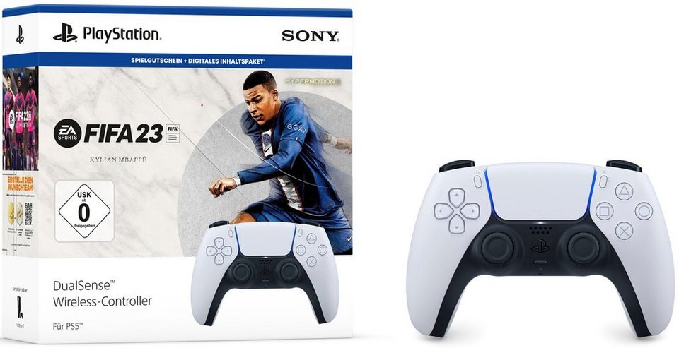 PlayStation 5 »PS5 Dualsense Wireless-Controller + FIFA 23 (Digital)« PlayStation-Controller