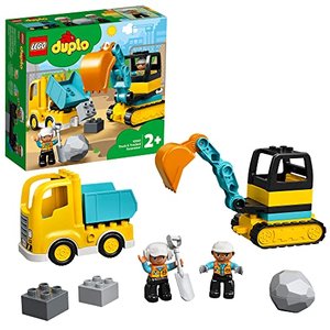 Bagger und Laster Spielzeug mit Baufahrzeug