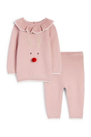 Rudolf-Weihnachts-Outfit 2-teilig