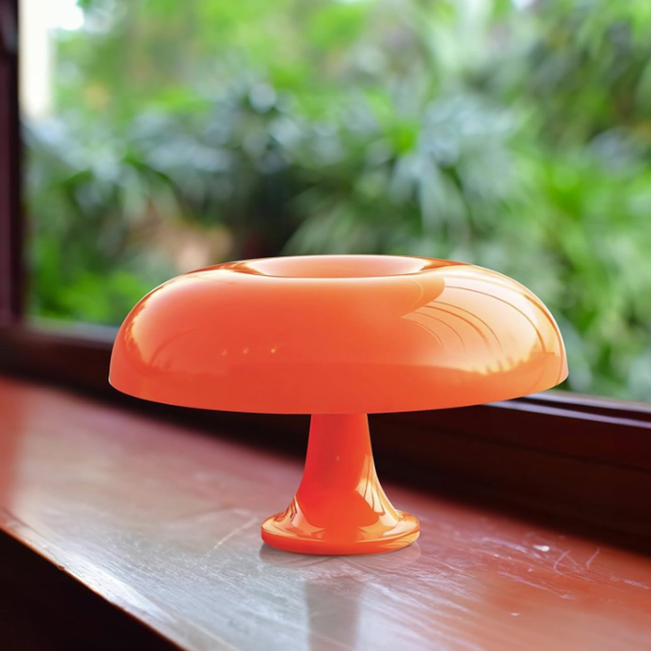Pilz Tischlampe in Orange