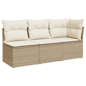 Gartensofa, 3-Sitzer mit Staufächern