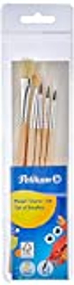 Pelikan 718163 - Pinsel Starterset (3 Haarpinsel, 2 Borstenpinsel)