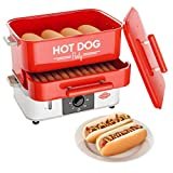 HOT DOG WORLD Hot Dog Maker mit Brötchenwärmefach