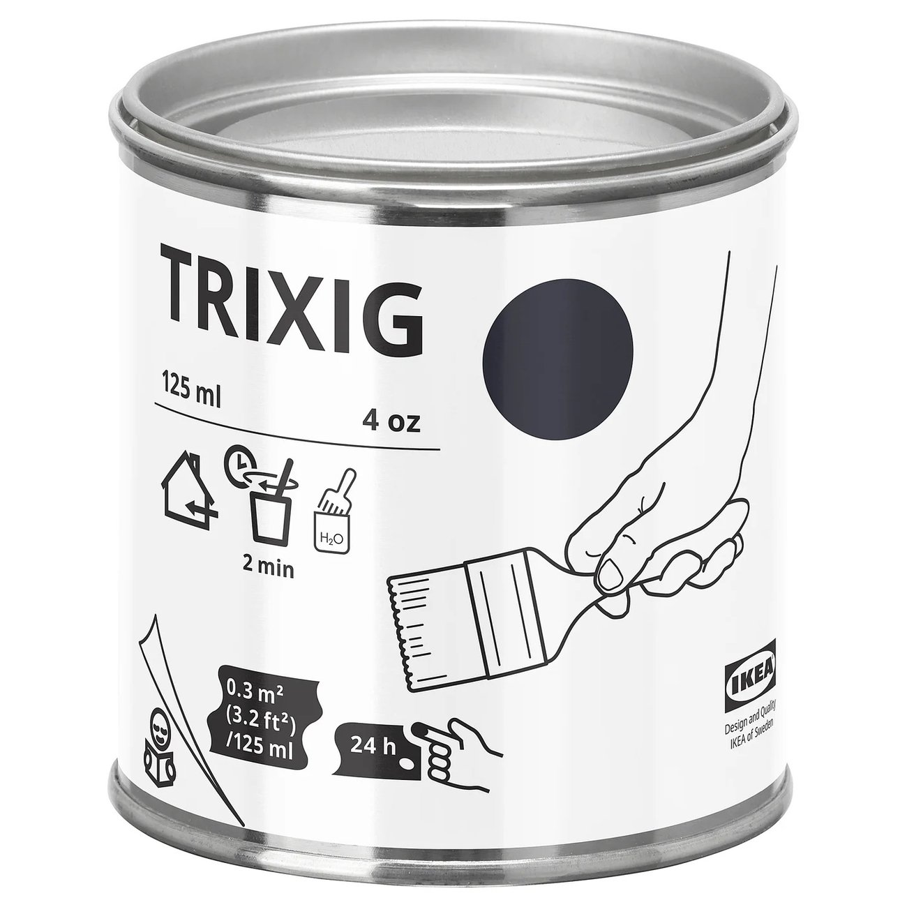 TRIXIG Farbe - Schwarz 125 ml