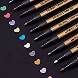 Metallic Marker Stifte Set, ANYUKE 10 Farben Permanent Brush Pen