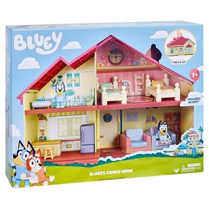 Bluey Familienhaus-Spielset inklusive 6 cm Bluey-Figur - offizieller Bluey-Sammelartikel