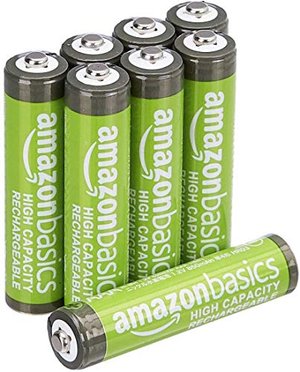 8× Amazon Basics AAA-Batterien, wiederaufladbar
