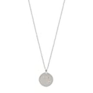 Pilgrim Jewelry Halskette mit Sternzeichen und Kristall (Versilbert - Waage Sternzeichen)