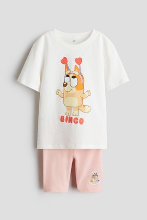 2-teiliges Set mit Print - Weiß - Kinder