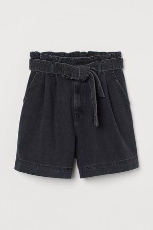 Paperbag-Shorts aus Denim