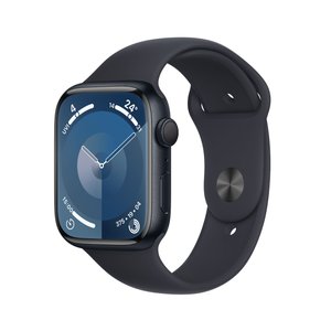 Apple Watch Series 9 (GPS, 45 mm, Aluminium Mitternacht Sportarmband M/L)