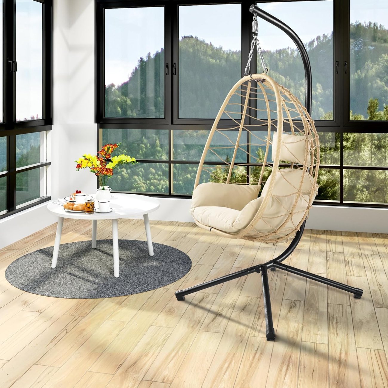 Hängesessel mit Gestell von HinHocker