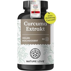 NATURE LOVE® Curcuma Extrakt - Laborgeprüft, vegan