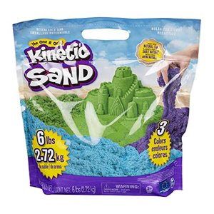 Kinetic Sand 2,7 kg original Kinetic Sand in 3 Farben für Indoor-Sandspiel [Exklusiv bei Amazon], gr
