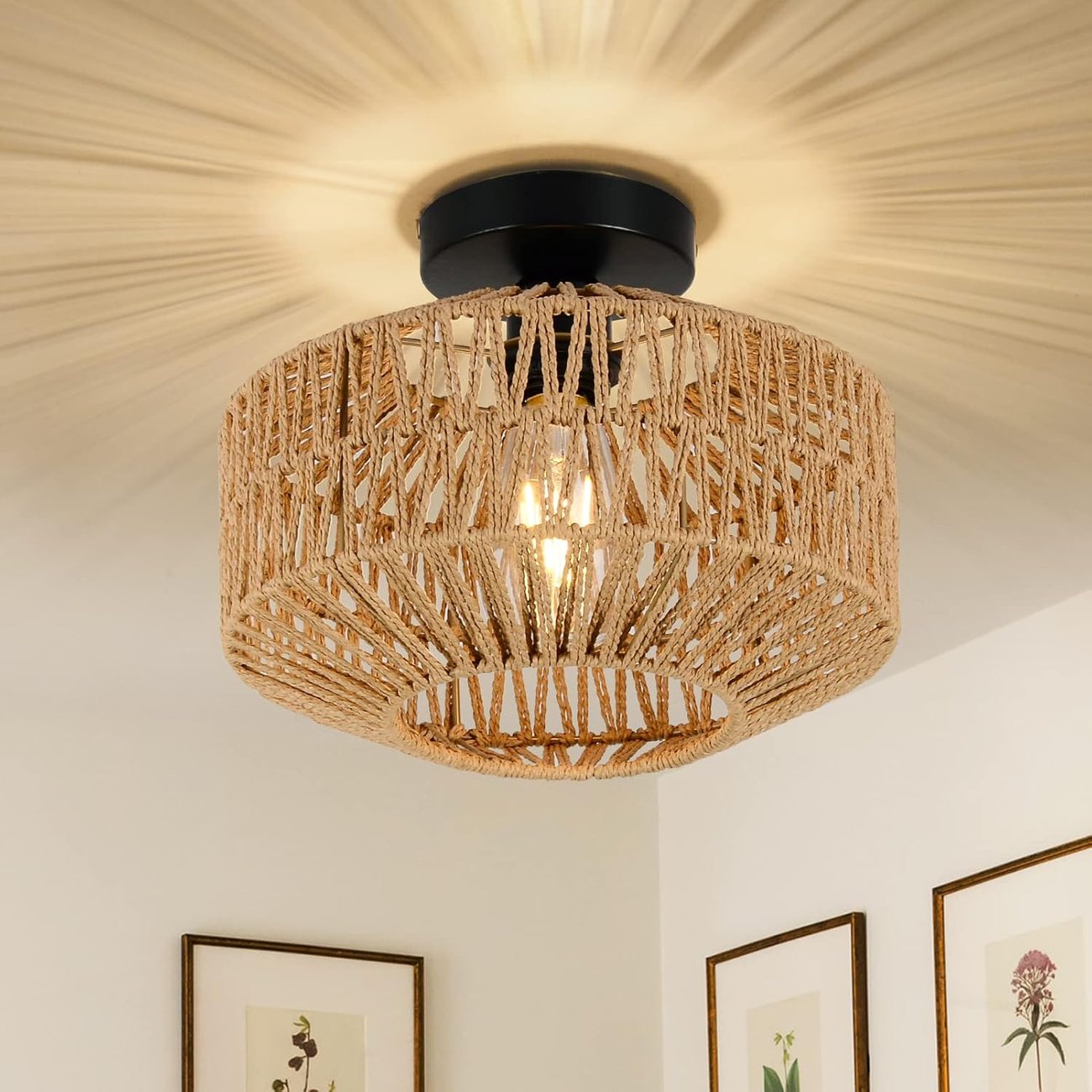 Rayofly Rattan Deckenlampe