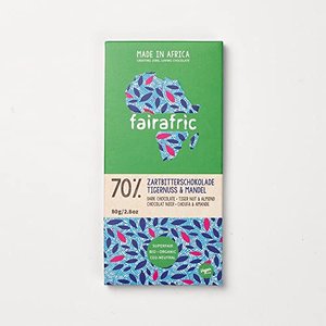 fairafric 70% Bio-Zartbitterschokolade Tigernuss & Mandel (6 x 80 gr)