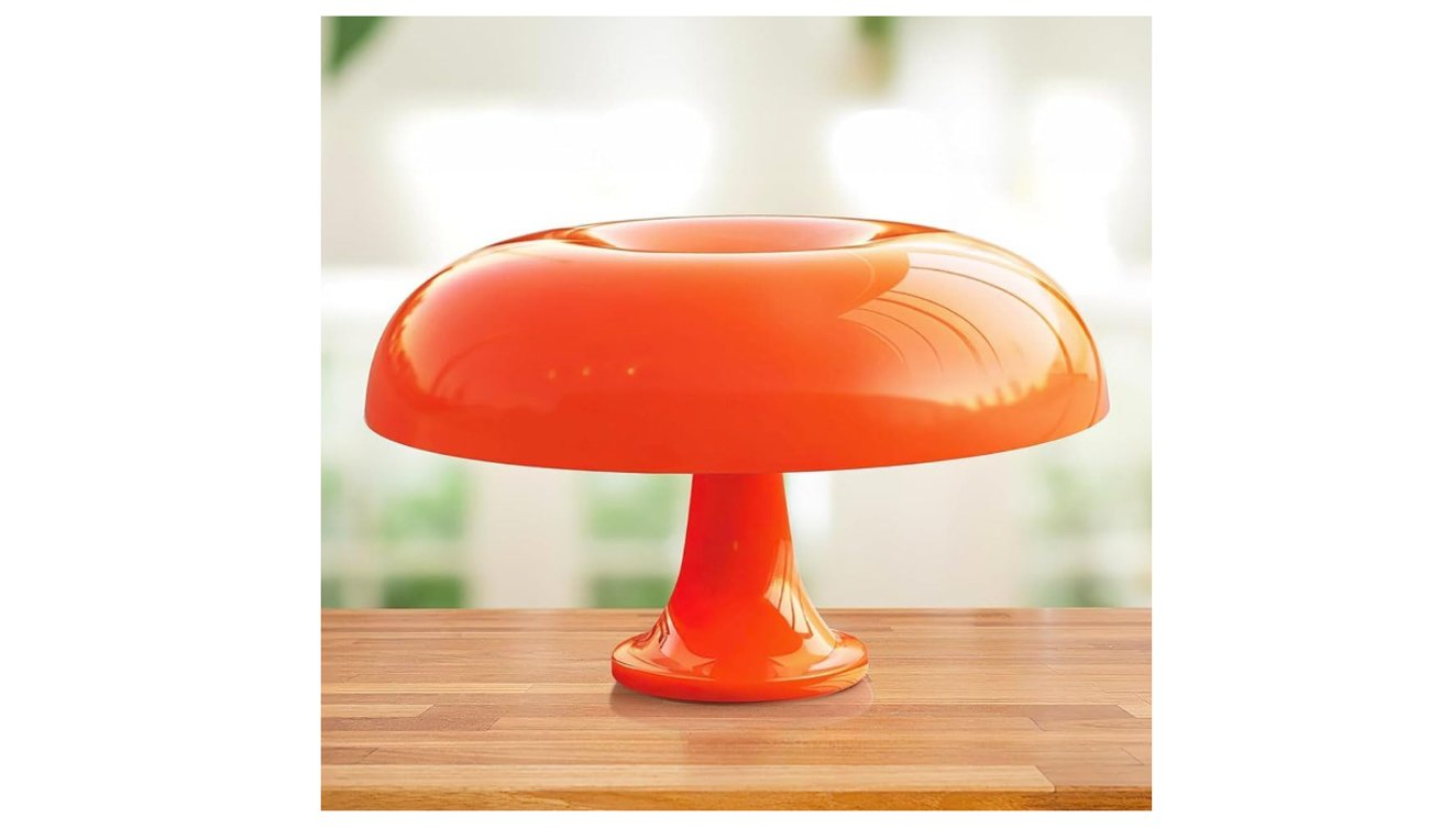 Pilz Tischlampe orange