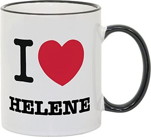 Tasse mit Spruch: I Love Helene