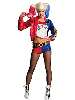 Rubie's offizielles Harley Quinn Damen-Kostüm - Suicide Squad, für Erwachsene L (14-16)