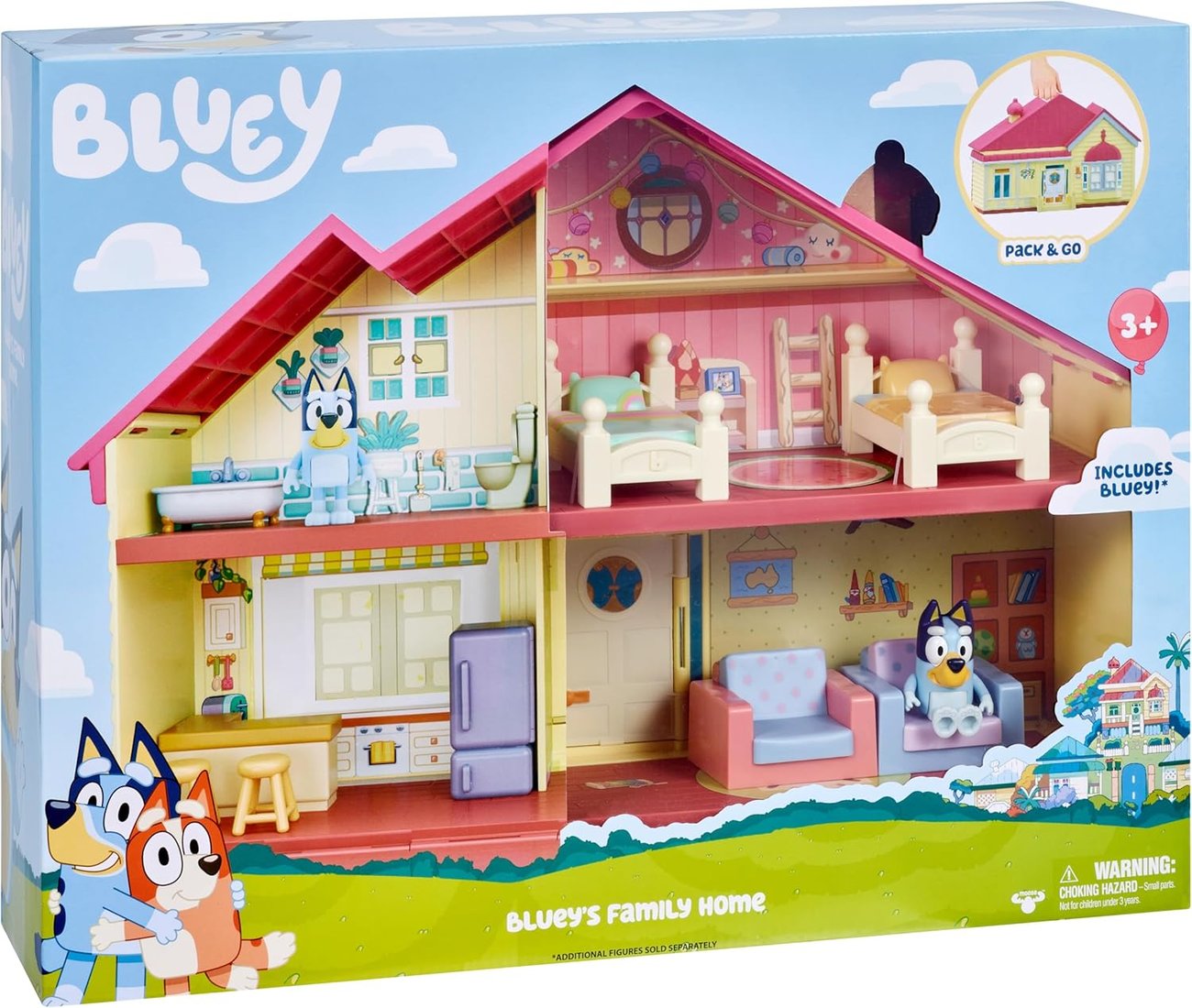 BlueY-Spielset „Blueys Familienheim“ inklusive 6 cm Figur - offizieller Sammelartikel