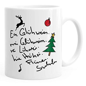 MoonWorks® Tasse Ein Glühwein swei Glühwein reih Lühwei ...