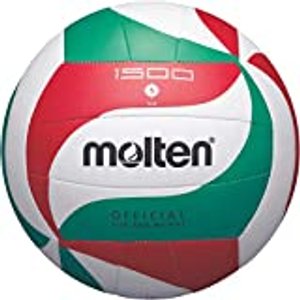 Molten Volleyball (V5m1500 Ball, Weiß/Grün/Rot, 5)