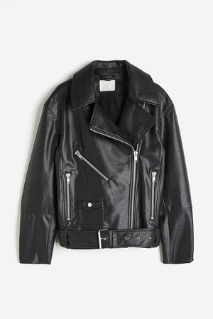 Oversize-Bikerjacke