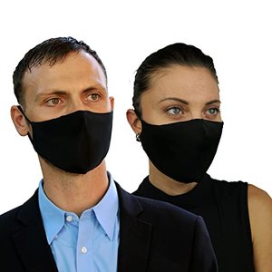 Größenverstellbare Maske aus Stoff - waschbar, wiederverwendbar | Gut zu atmen - Innen Baumwolle, au