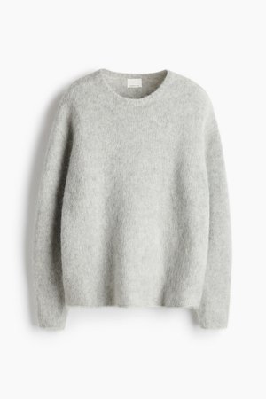 Pullover aus Mohairmix - Grau