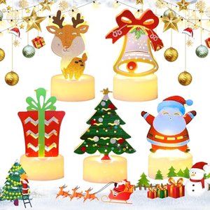 LED Kerzen Weihnachten - 5 Stück Weihnachtsmann-Nachtlichter