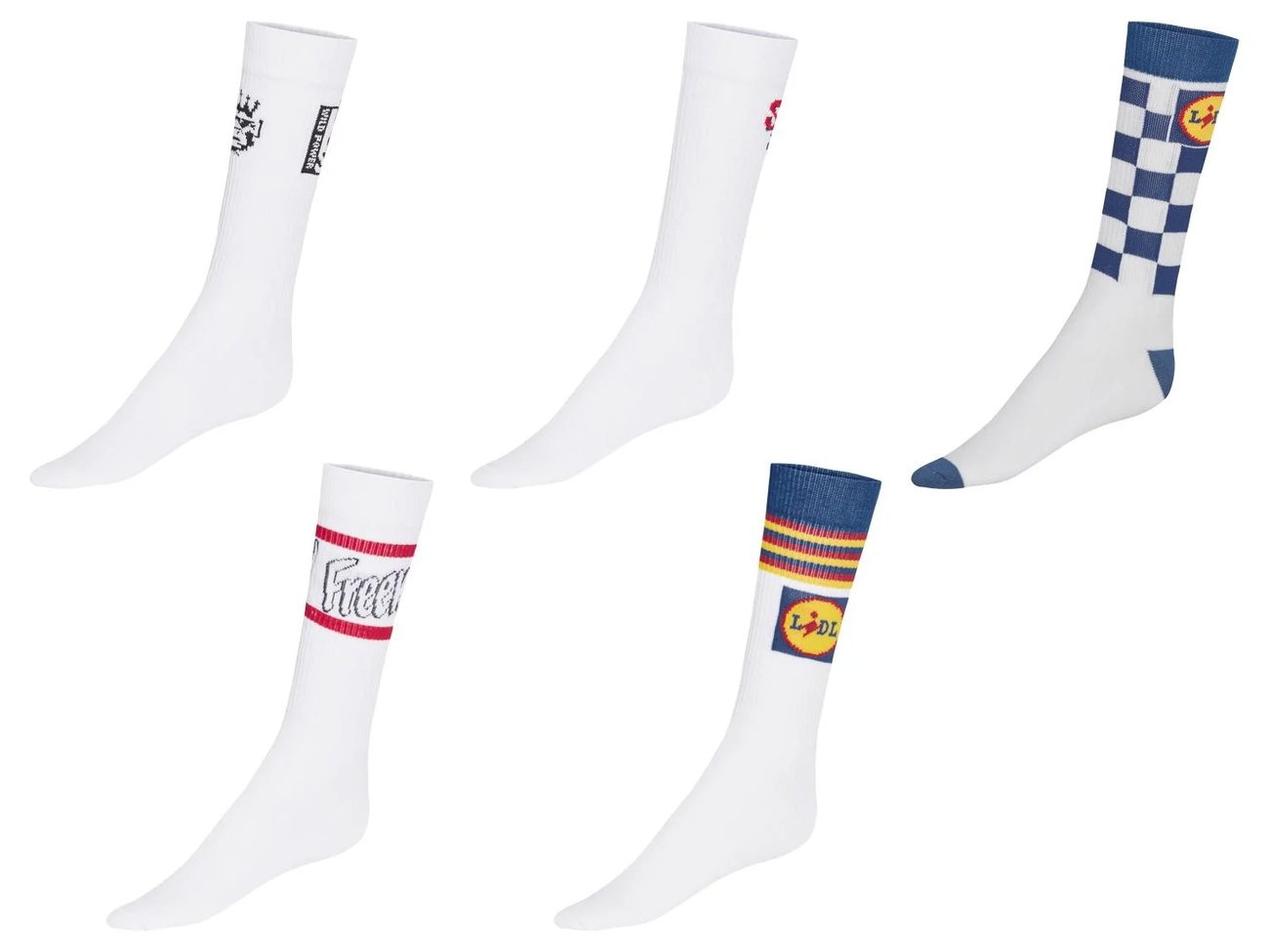 Sportsocken mit Lidl-Motiv
