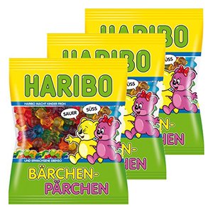 Haribo Bärchen-Pärchen, 3er Pack, Gummibärchen