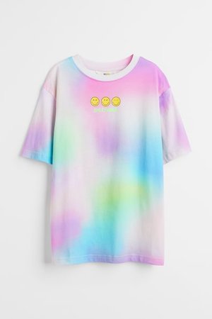 Oversized printed T-shirt - Rosa