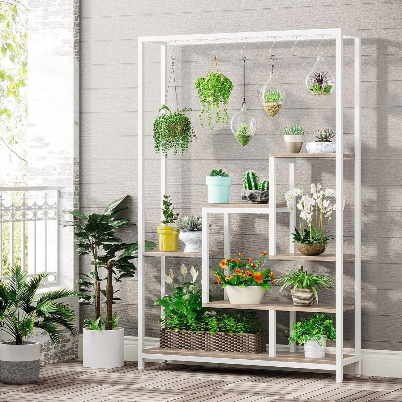 Tribesigns Blumenständer mit 10 Haken