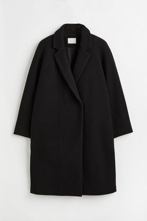 H & M+ Double-breasted coat - Schwarz - Damen