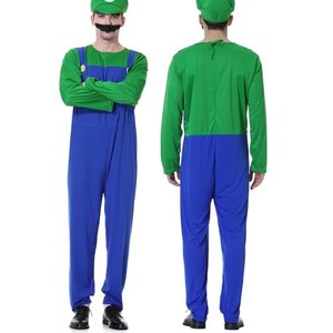 VISVIC Super Mario Luigi Bros Cosplay Kostüm Outfit Kostüm Unisex Herren Erwachsene Kinder Jugendlic