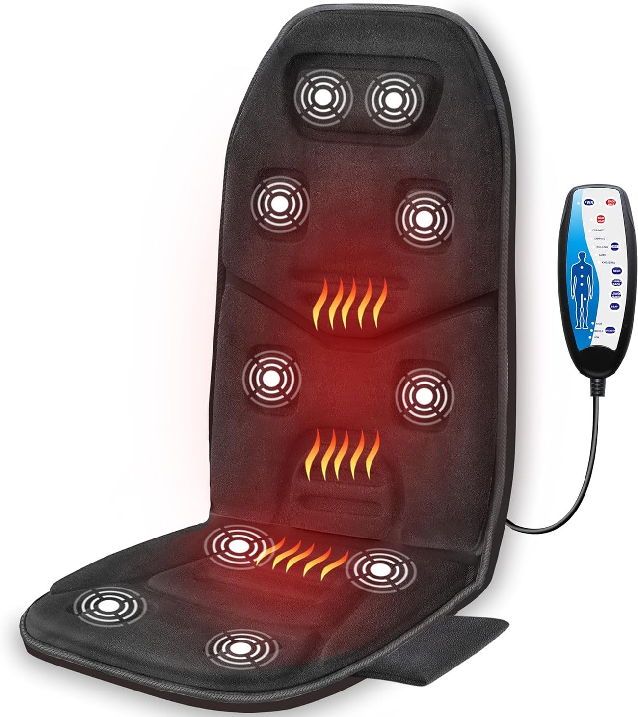 COMFIER Massagesitzauflage mit Wärme - 10 Vibrationsmotoren