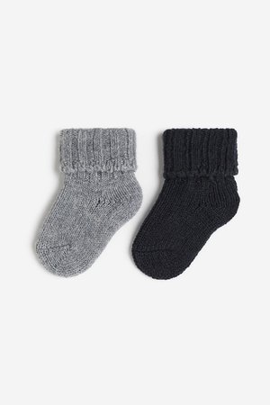 2er-Pack Dicke Socken aus Wollmix