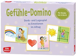 Gefühle-Domino: Denk- und Legespiel zu Emotionen im Alltag. Für Kinder von 4 bis 8 Jahren