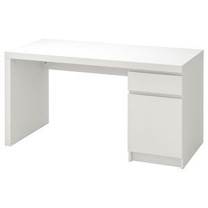 MALM Schreibtisch - weiß 140x65 cm