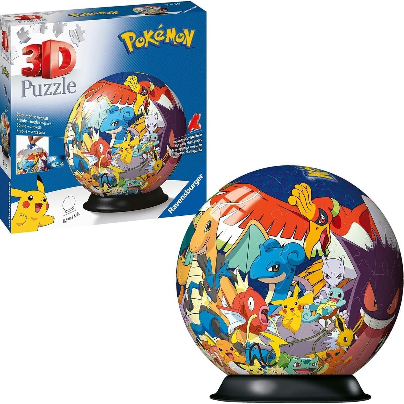 Ravensburger 3D Puzzle 11785 - Puzzle-Ball Pokémon - 72 Teile