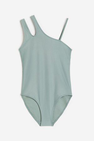Asymmetric swimsuit - Grün