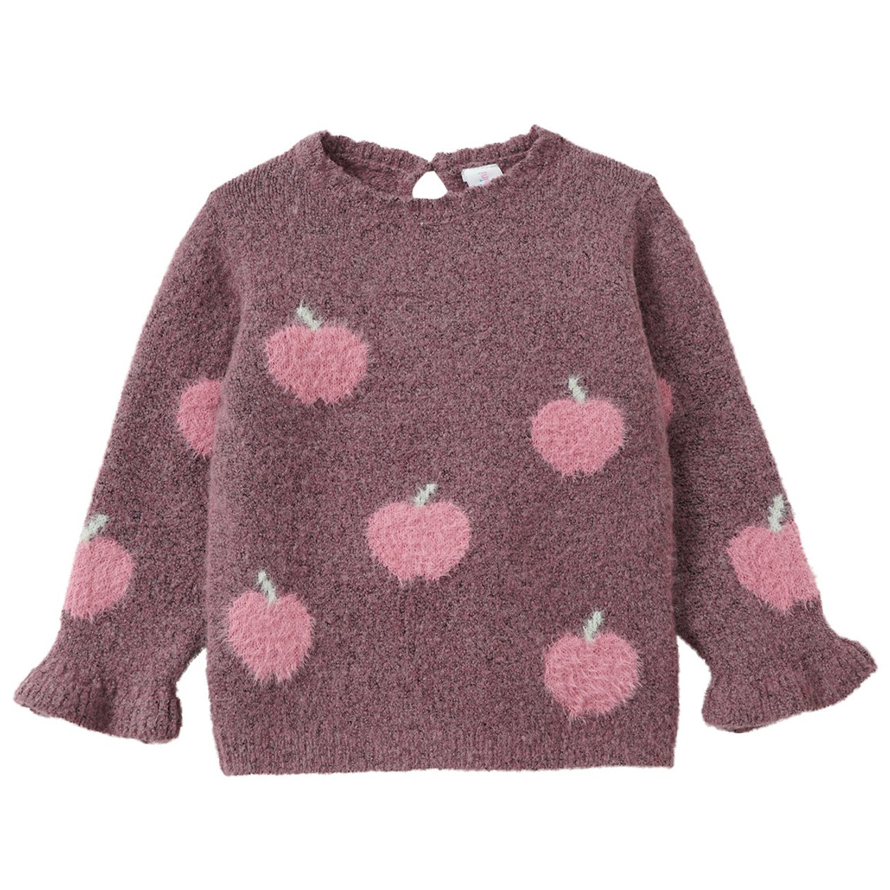 Baby Strickpullover mit Apfel-Motiven