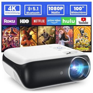 HOPVISION Beamer, Full HD 1080P Beamer