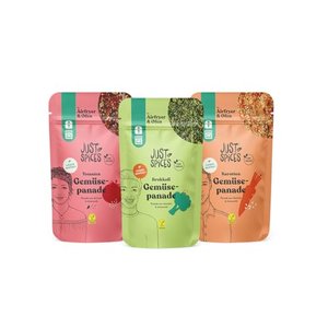 Just Spices Gemüsepanaden Trio I Panade aus Gemüse, Amaranth & Gewürzen