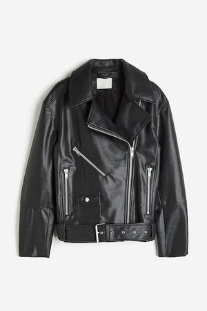 Oversize-Bikerjacke